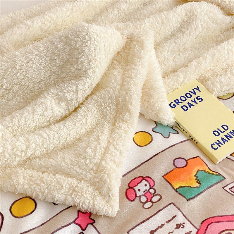 【富山商店x奥莉蛙】娃娃屋毛绒可爱单双人休闲沙发卧室盖毯,床上用品,休闲毯/毛毯/绒毯,淘宝优惠券,粉丝福利购,淘宝优惠卷