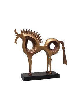 邸高家居公司老板桌面背景玻璃展示柜办公室装饰摆件软装搭配设计