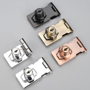 带锁锁牌锁扣卡扣门锁办公桌抽屉柜子锁搭扣衣柜锁家用锁具免打孔