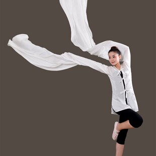 新款杭纺纺真丝水袖专业藏族舞古典舞舞蹈戏曲演出服女民族舞服女