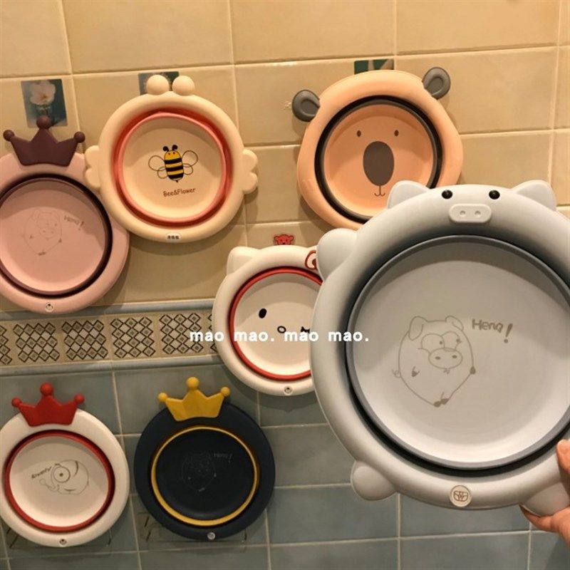 可爱少女心可折叠脸盆学生宿舍家用洗内衣内裤小号便携塑料压缩盆,家庭/个人清洁工具,脸盆,淘宝优惠券,粉丝福利购,淘宝优惠卷