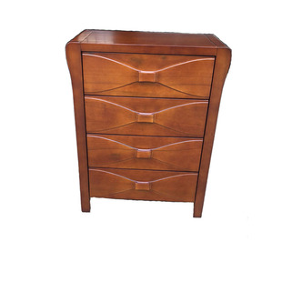 实木雕花床头柜欧式床头柜简约储物柜收纳三斗柜中式带锁床头柜