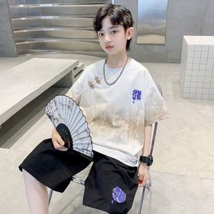 儿童装男童汉服夏装套装2024新款中国风夏季男孩短袖中大童唐装潮