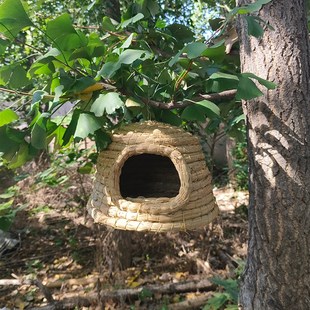 麻雀天然草编鸟窝鸟巢保暖繁殖冬天过冬户外繁殖稻草窝孵蛋窝房子