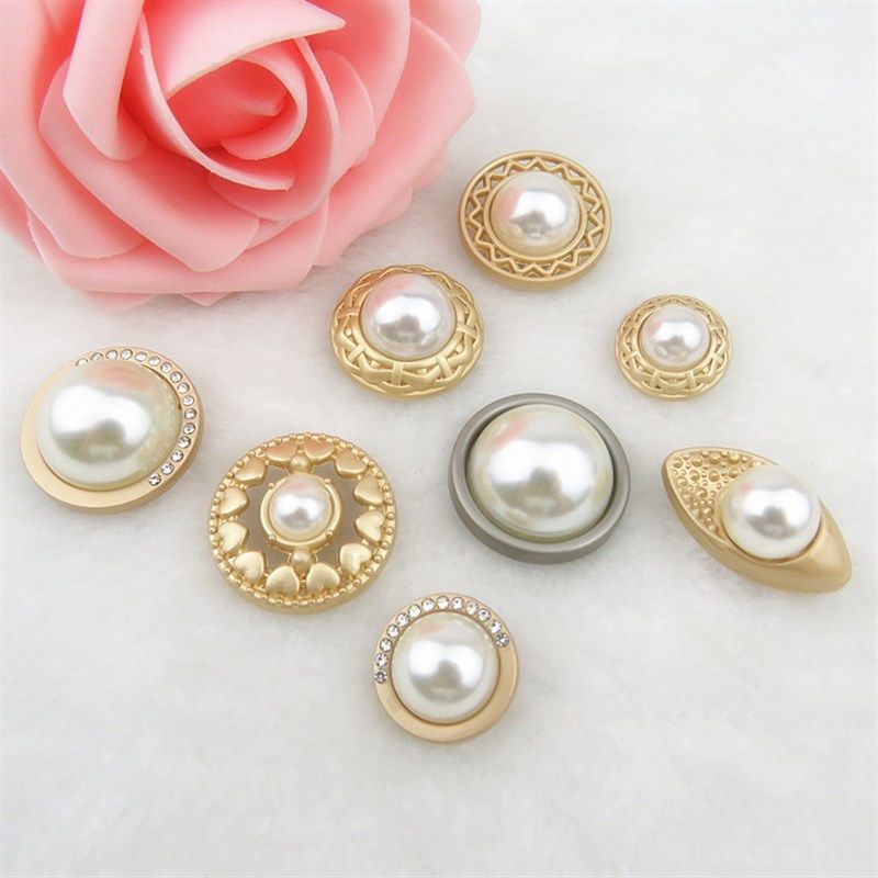 金属纽扣珍珠组合扣大衣风衣纽扣毛呢子装饰扣子女士外套皮草扣,居家布艺,纽扣,淘宝优惠券,粉丝福利购,淘宝优惠卷