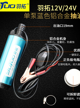 羽拓蓝色铝合金迷你抽油泵124v抽柴油抽水电动大功率不烧机抽油泵