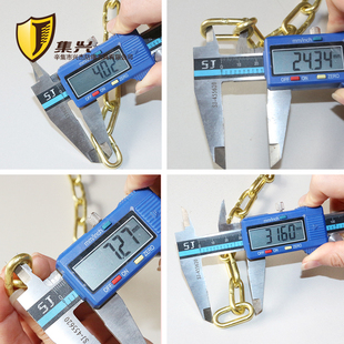 黄铜链条纯铜4/4.5mm粗手拉葫芦倒链工业铜链纯黄铜倒链纯铜链子