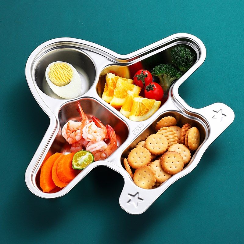 304不锈钢儿童飞机餐盘幼儿园宝宝分格饭盘套餐防摔幼儿辅食盘子,餐饮具,盘,淘宝优惠券,粉丝福利购,淘宝优惠卷
