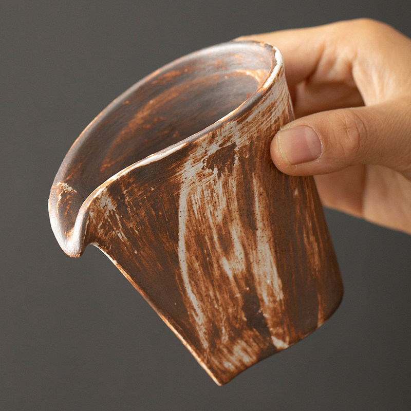 蕴华堂 粗陶粉引鹰嘴公道杯家用中式手工陶瓷功夫茶具配件分茶器,餐饮具,公道杯,淘宝优惠券,粉丝福利购,淘宝优惠卷