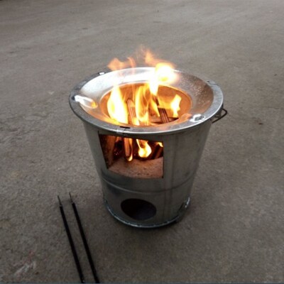 农村柴火炉柴火灶木炭 取暖炉 野餐烧柴炉 烧火做饭煮茶炉