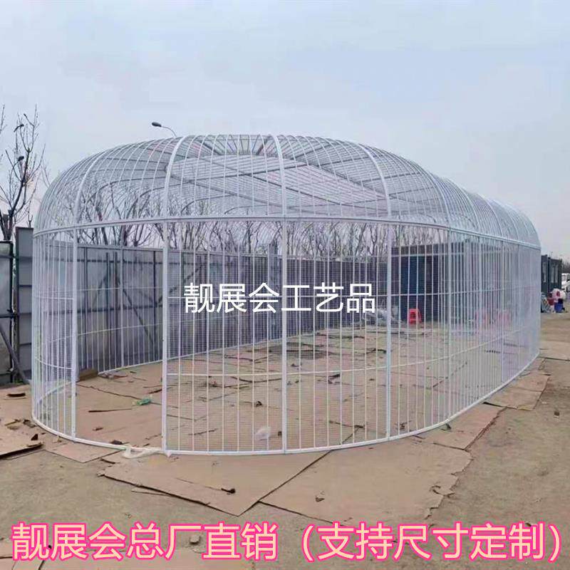 铁艺特大号加网鸟笼鹦鹉鸟笼户外大型超大巨型鸟笼孔雀养鸟笼定做