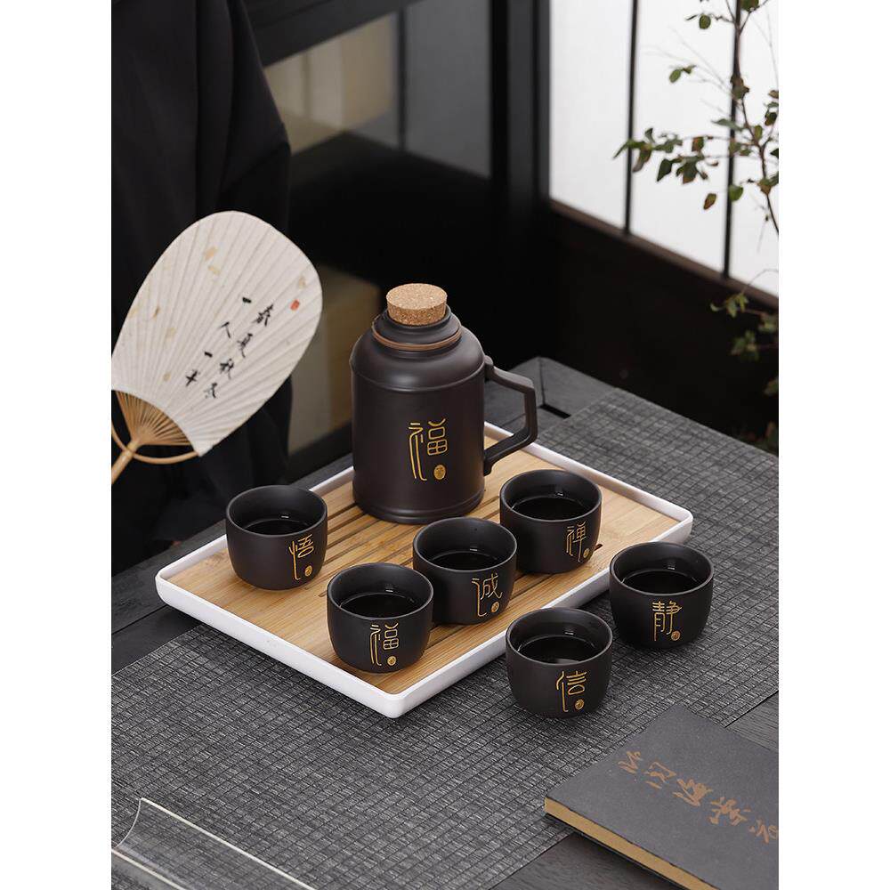 紫砂原矿茶具套装家用小暖壶大号容量泡茶壶热水壶客厅茶杯焖茶壶