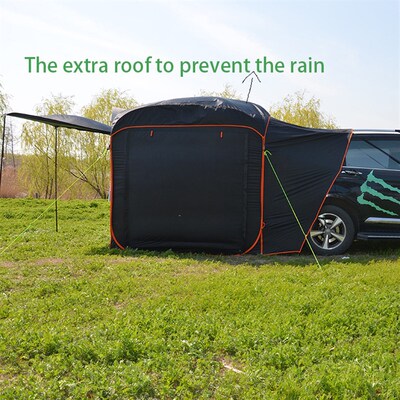 钢丝款免搭建速开车尾帐篷 自驾游延伸款车边侧帐车顶天幕帐篷