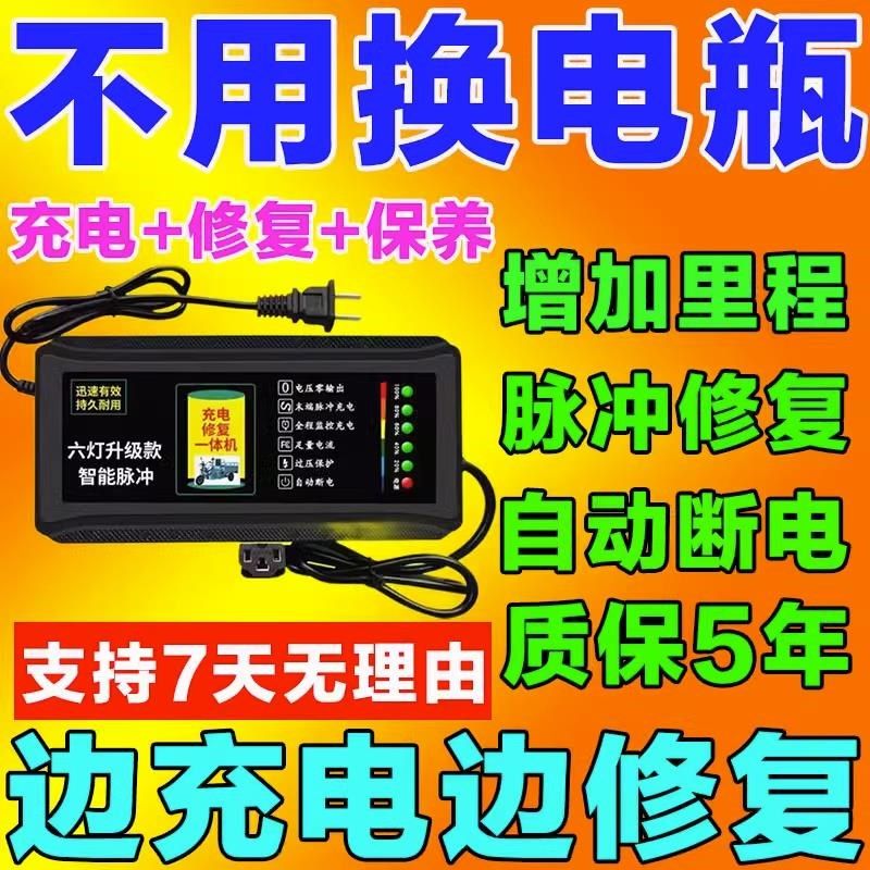 激活饿死电池修复器电动车充电器48V60v72v脉冲维护电瓶铅酸电池2