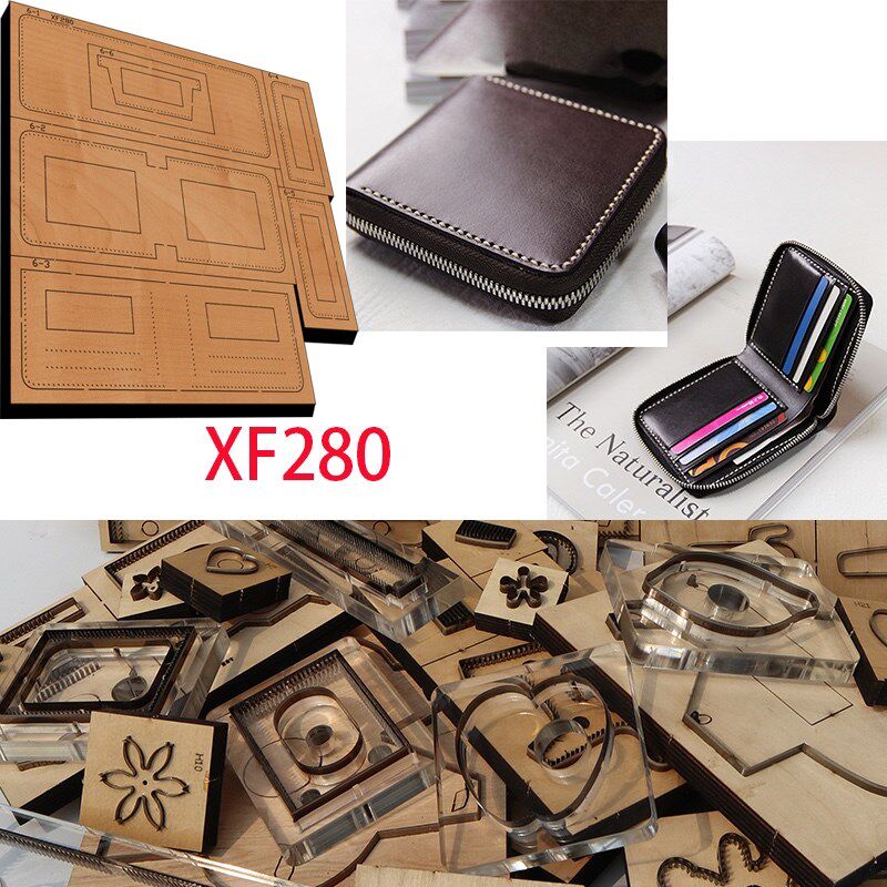 手工皮具切割模具DIY皮革刀模刀制拉链短钱包刀模
