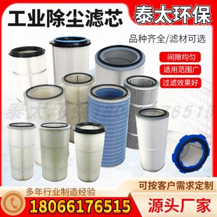 抛丸机配件除尘滤芯滤筒阻燃覆膜防静电滤筒六耳三螺杆方盖除尘器