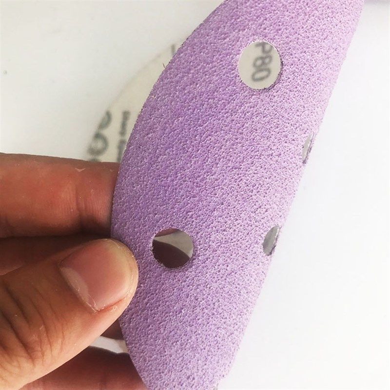 紫色干磨砂纸6寸17孔 耐磨切削力强吸尘打磨抛光植绒圆盘背绒沙纸,标准件/零部件/工业耗材,砂纸,淘宝优惠券,粉丝福利购,淘宝优惠卷