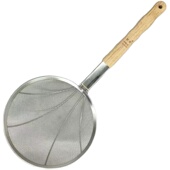 12目木柄大漏线漏炸密喱过滤网捞面渣捞漏勺钢丝网厘笊篱细网