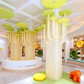 饰 大树环创立体树枝装 幼儿园创意包柱子书架绘本馆大厅装 饰树枝