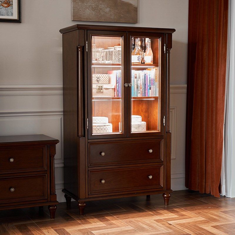 和年美家美式实木酒柜餐边柜复古乡村沙发电视边柜旁柜客厅组合柜