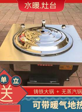 锅炉 家用 采暖炉 水暖灶台不锈钢灶台农村大铁锅白钢灶台柴煤