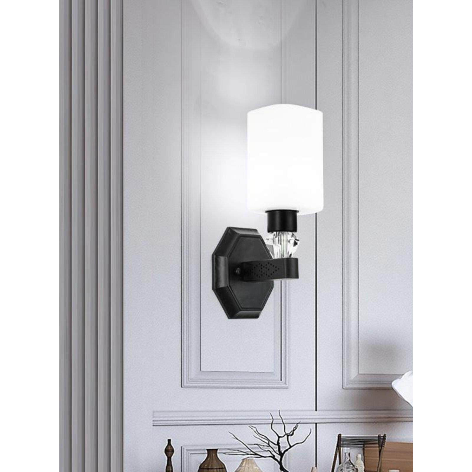 北欧现代水晶壁灯豪华个性化卧室床头灯单头客厅电视背景墙楼梯灯