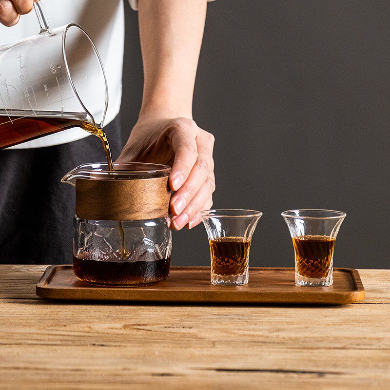 咖啡分享壶套装高硼硅玻璃手冲品鉴小杯耐热公道杯高档茶海分茶器
