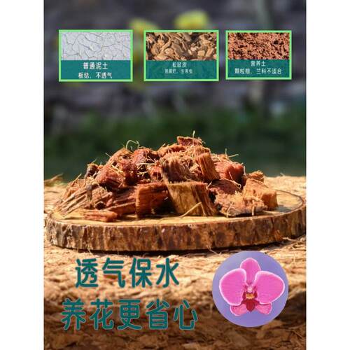 兰花专用营养土大椰壳砖粗椰糠蝴蝶兰石斛植料粗椰块压缩8斤砖