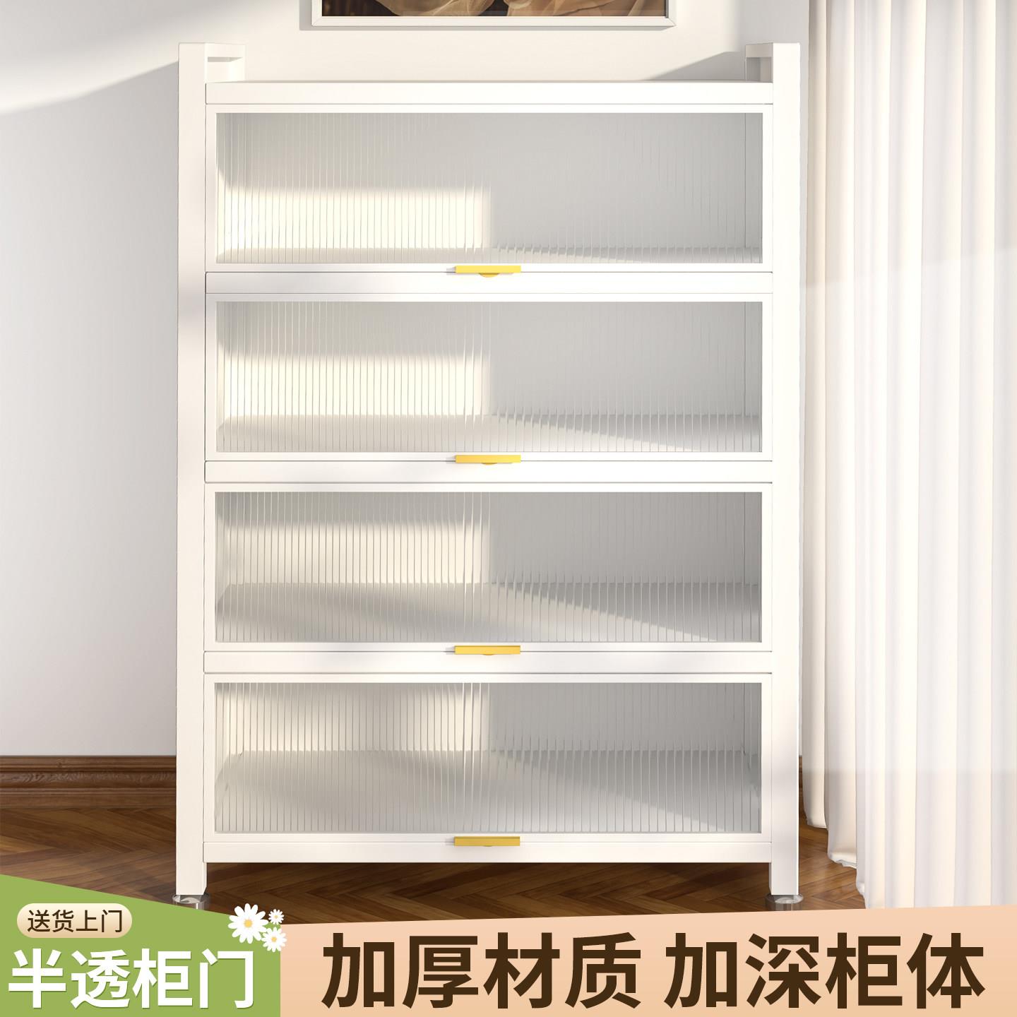 钢制书架带门防尘儿童书柜置物柜落地家用客厅多层展示储物收纳柜