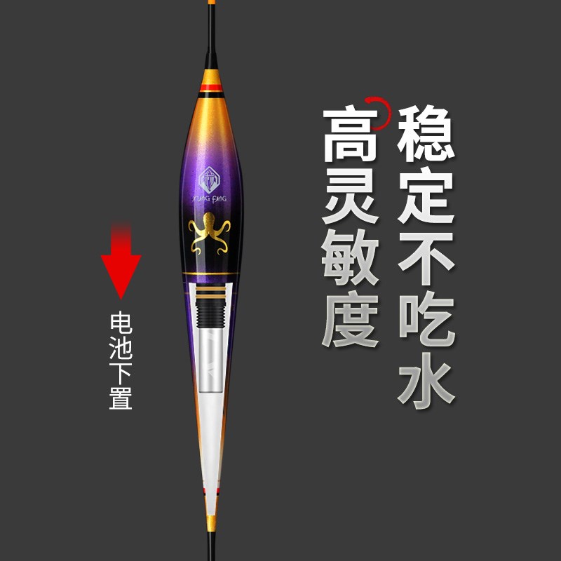 夜光浮漂防断硬尾高灵敏日夜两用醒目鲤鲫鱼超长流氓电子漂夜钓漂