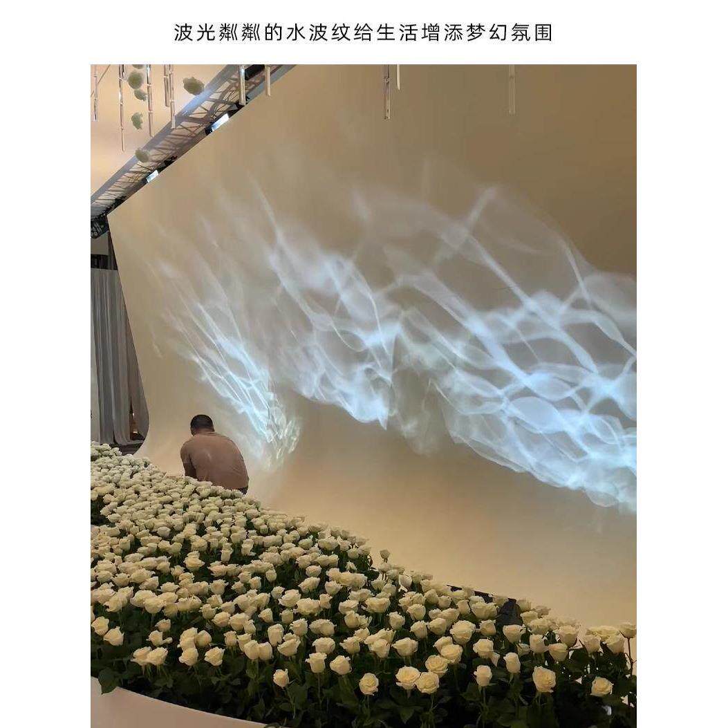 户外动态3D水纹灯防水led墙面地面拱桥梁亮化背景流水氛围洗墙灯