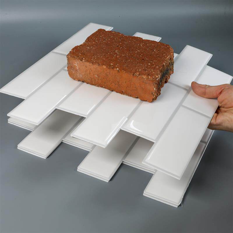 北欧仿瓷砖3D立体自粘墙贴厨房化妆室墙面墙裙装饰防水贴商用砖纹