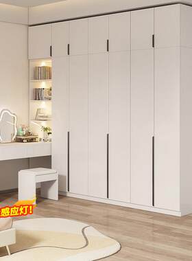 衣柜梳妆台一体卧室家用转角小户型组合柜子经济型带电脑桌书桌