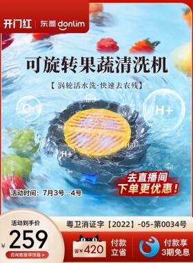 【新产品】东菱升级版果蔬净化器杀菌除残全自动洗菜机食品清洗机