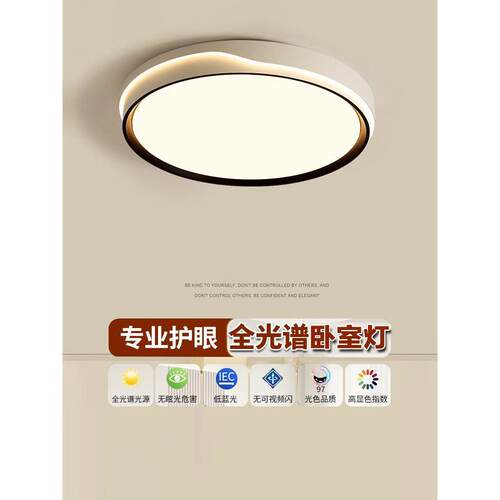 LED卧室灯现代简约大气客厅吸顶灯儿童房家用智能全屋中山吊灯具