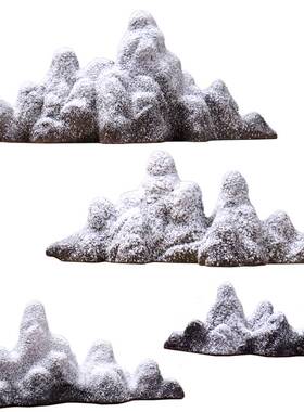 朴记陶瓷太湖石假山摆件小微景观造景配件中式鱼缸装饰博古架禅意