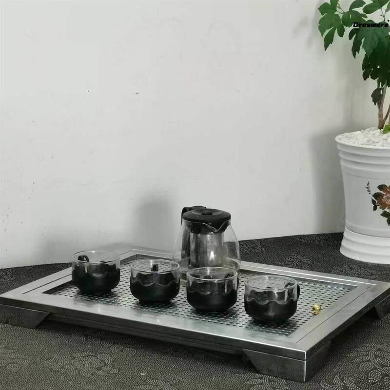 不锈钢茶盘304加厚不锈钢长方形带排水双层简约功夫茶台嵌厂家