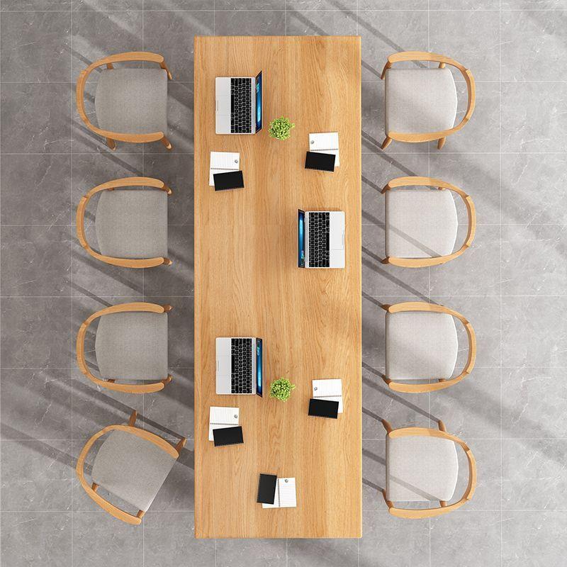 简约现代会议桌实木办公桌椅组合洽谈长条桌子大型长桌工作台