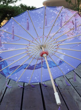 流苏花瓣伞旗袍走秀伞演出油纸伞表演黄色道具伞古风伞汉服舞蹈伞