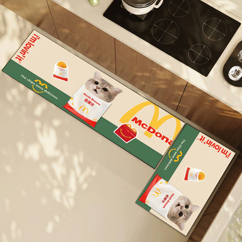 脆薯饼猫咪厨房地垫防滑防油防水地毯免洗硅藻泥脚垫吸水专用垫,居家布艺,厨房地垫,淘宝优惠券,粉丝福利购,淘宝优惠卷