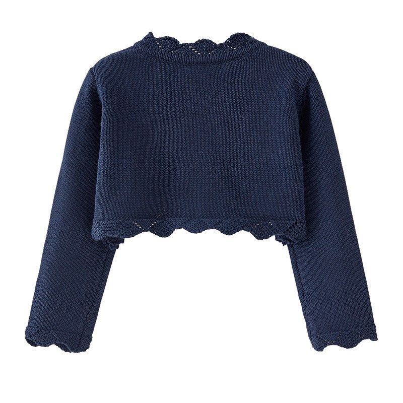 女童针织小披肩外套春秋儿童短款花边礼服洋气连衣裙披肩上衣外搭