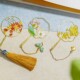 书签古典中国风扇面樱花女生文创创意精美金属荷花定制送人礼物品
