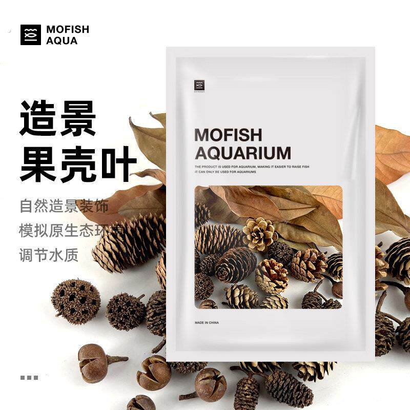 南美缸原生缸造景装饰天然落叶果实龙眼叶榄仁叶降酸龟缸造景素材