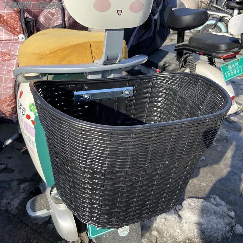 后置款车篓电动车后置车筐摩托车挂篮置物神器车篓后用靠背菜篮子