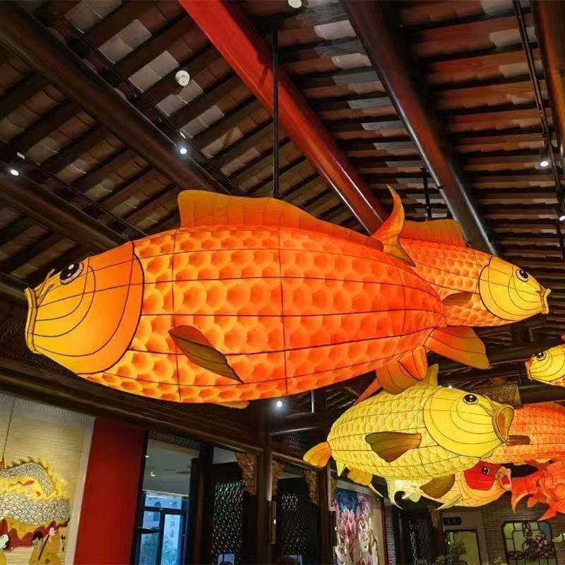 大型防水发光锦鲤鱼灯鱼形吊灯灯笼定制餐厅，商场，公园装饰,节庆用品/礼品,灯笼,淘宝优惠券,粉丝福利购,淘宝优惠卷