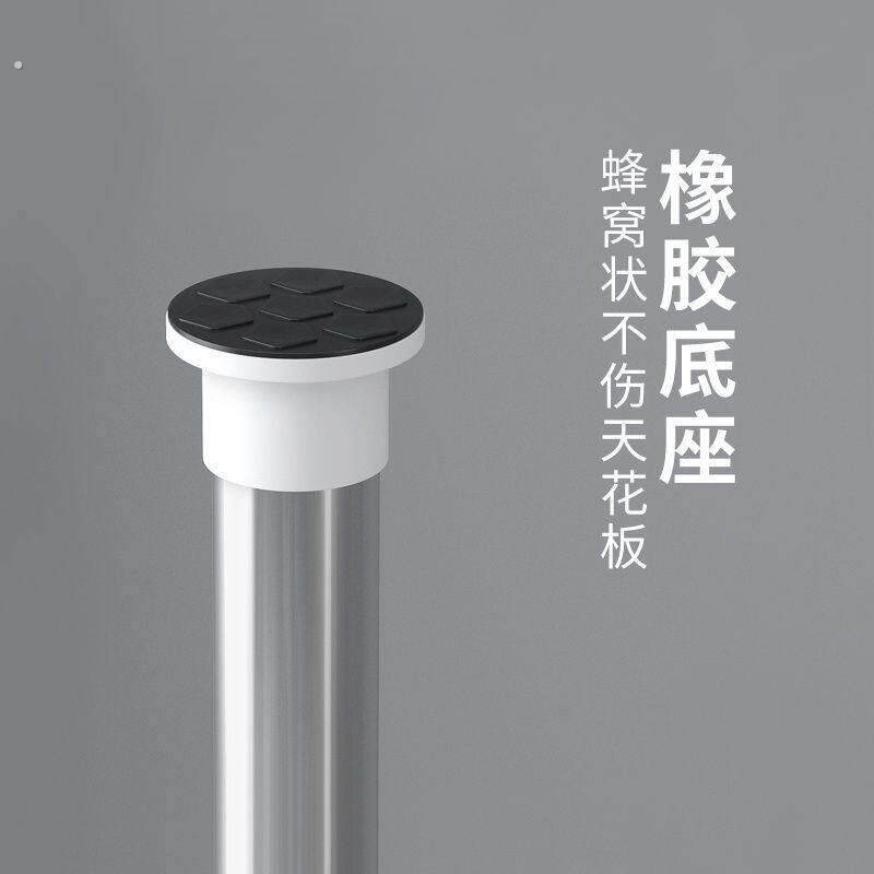 空调出风口晾衣架家用落地卧室内免打孔伸缩杆阳台窗口立式晒挂衣