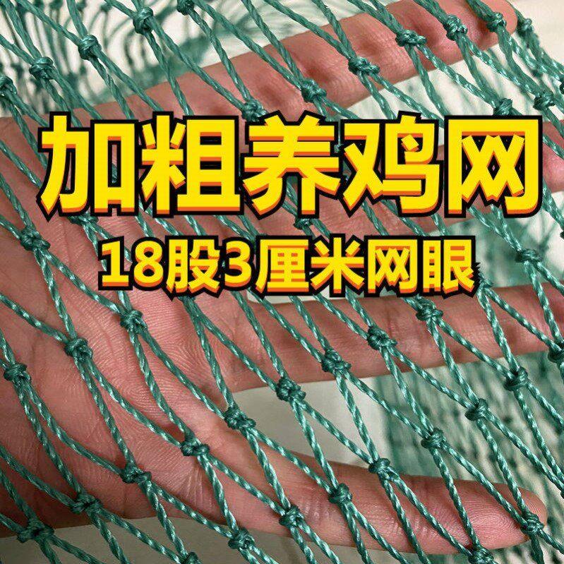 加粗18股养鸡网家禽养殖网户外防飞网防鸟拦鸡网围栏尼龙网隔离网