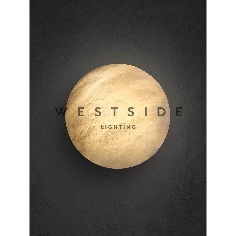 Westside 西班牙设计师款黄铜雪花云石壁灯客厅背景墙灯床头壁灯