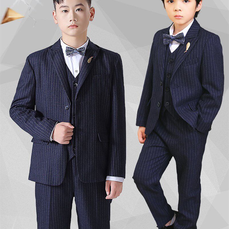 儿童主持人礼服男大童钢琴朗诵表演大码西装胖童秋冬高端演出套装