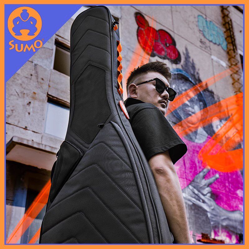 SUMO加厚贝斯电木吉他民谣琴包超轻防震防水双肩背包贝司Bass琴盒